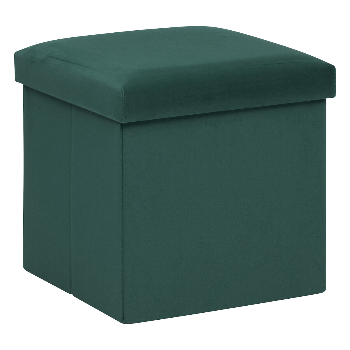 "Tess" Folding footstool Velvet, Cedar green
