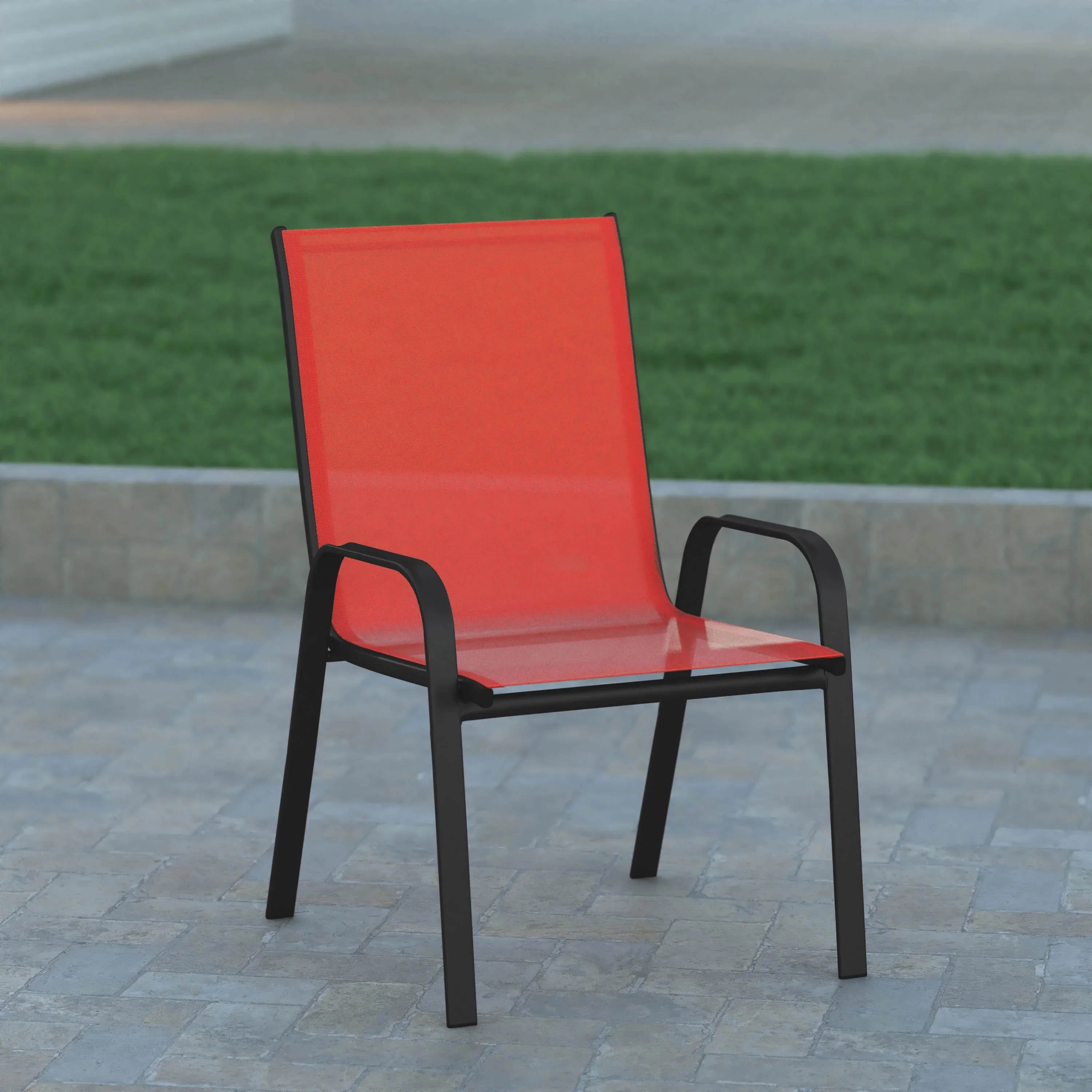 Emma + Oliver Outdoor Stack Chairs, Gray, 4 Pack, 21.25in W x 29in D x 36in H - Image 32 Emma + Oliver Outdoor Stack Chairs, Gray, 4 Pack, 21.25in W x 29in D x 36in H - Image 32