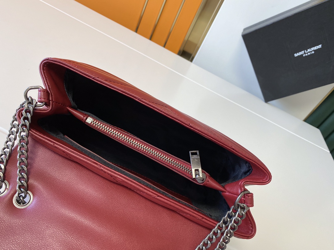 Replica Ysl Loulou Small Bag In Matelasse Y Leather- Black/Beige/Red1:1High-quality replica