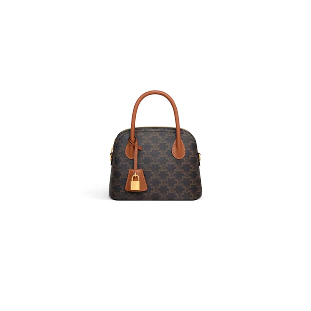 Celine TEEN HONORINE BAG IN Triomphe Canvas and Calfskin1:1High-quality replica