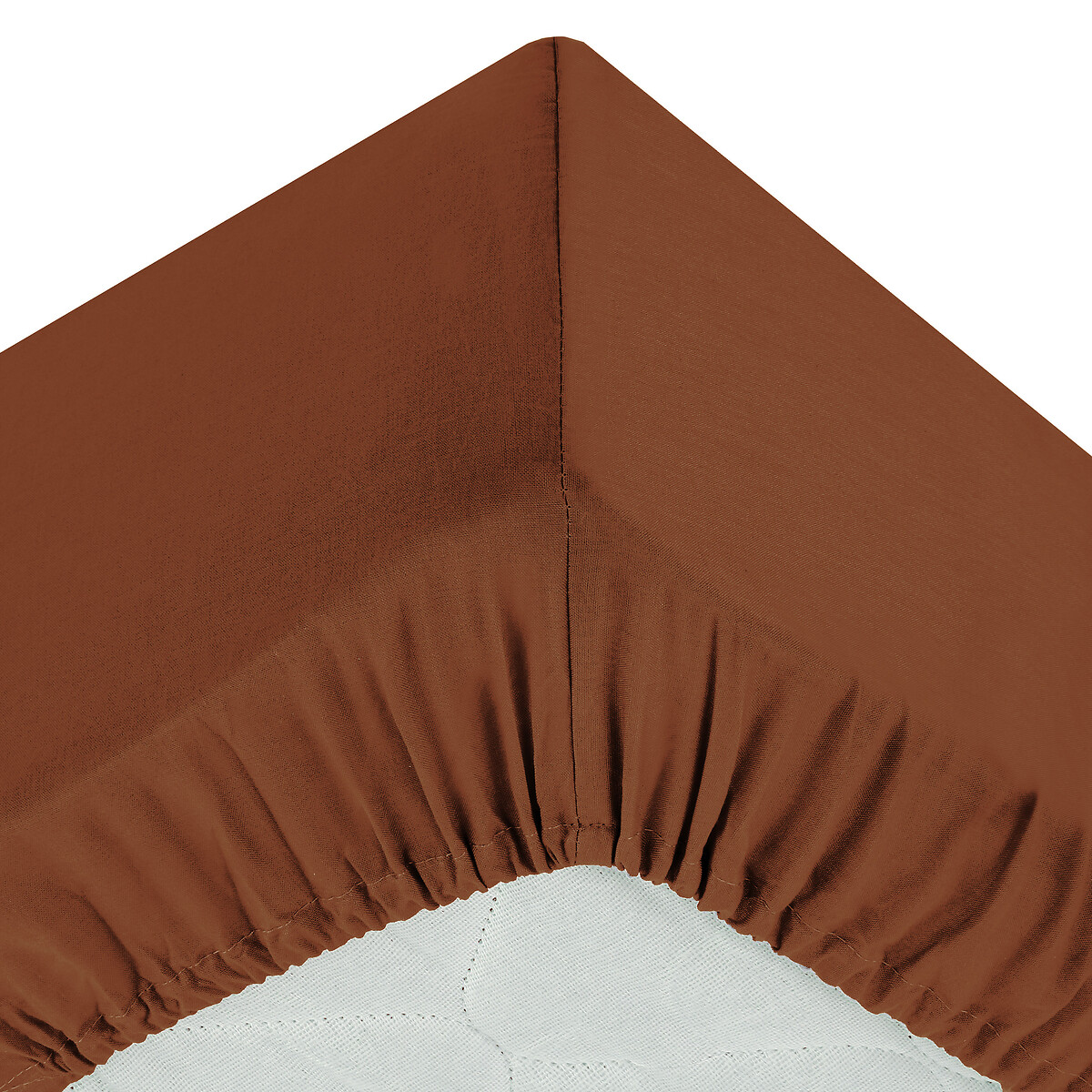 Fitted Sheet, cotton Terracotta pink, 90x190 cm