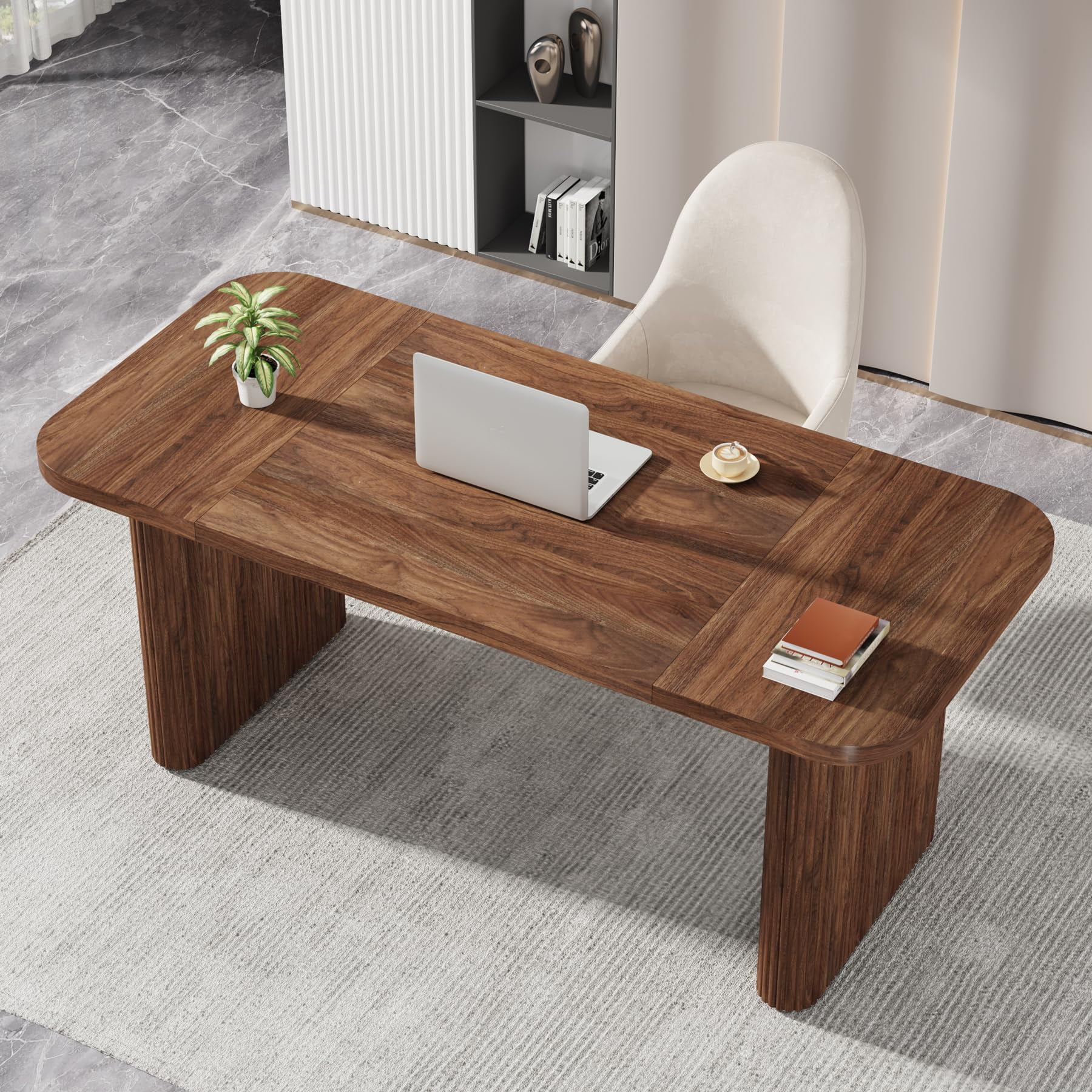 Tribesigns 63'' Computer Desk, Simple Rectangular Writing Table for Home Office Study Room Bedroom - Image 10