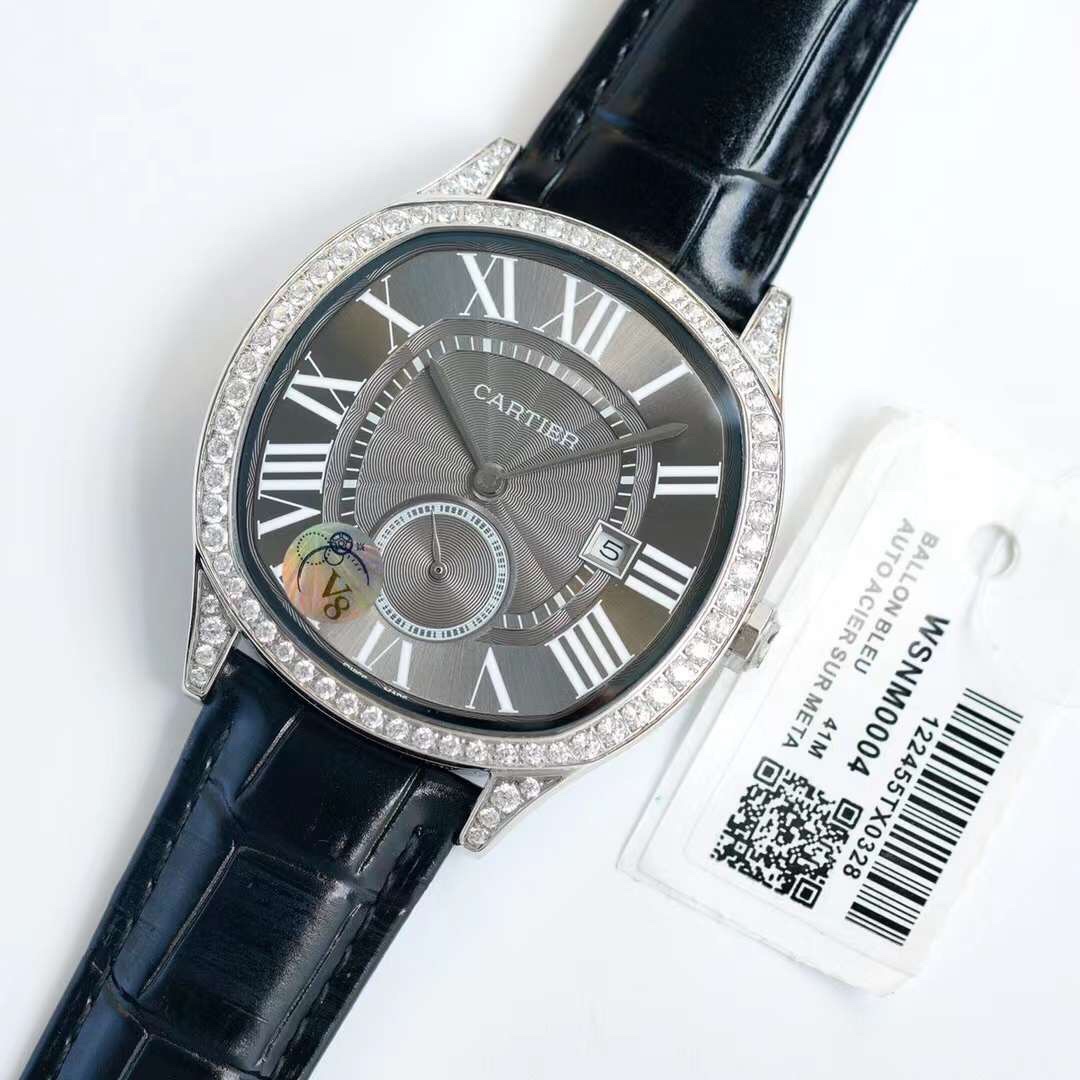 Cartier - Drive de Cartier white gold and diamonds - 40mm(1:1 replica) - Top club