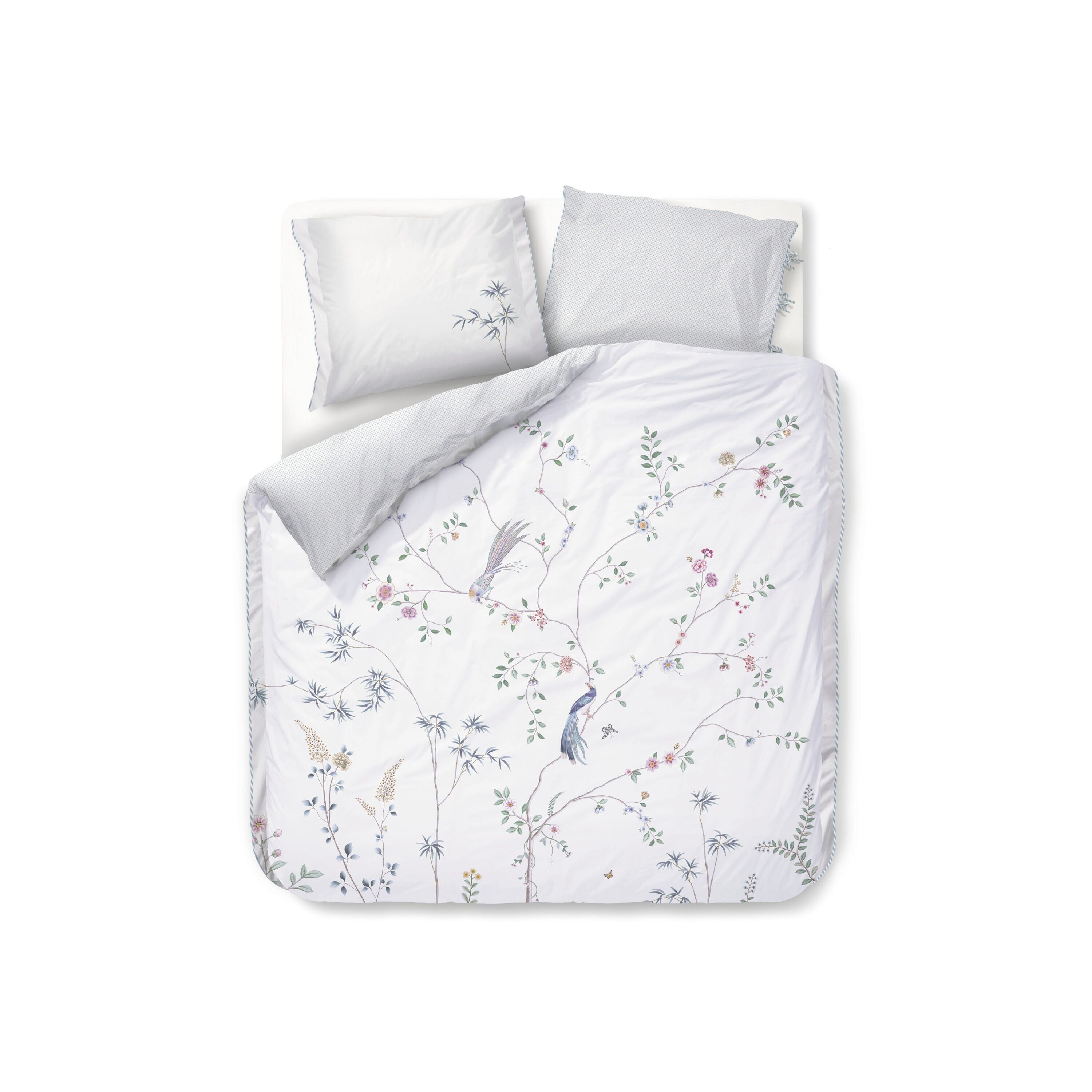 Pip Studio Bamboo Blossom Dekbedovertrek 240 x 200/220 cm - Wit