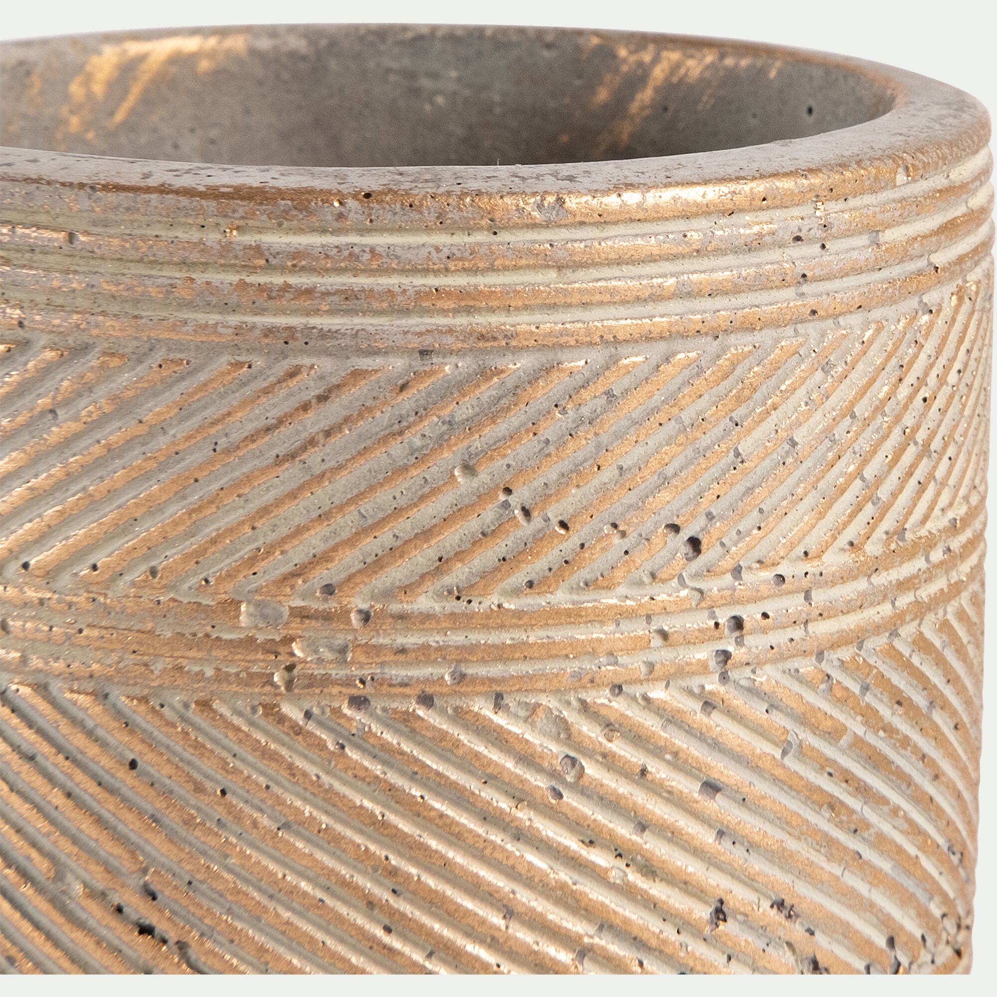 JEMA - Cache-pot intérieur en céramique D7xH8cm - doré