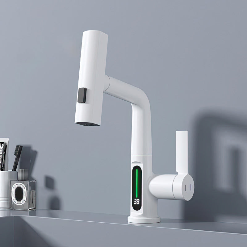Slimme Digitale Keukenkraan met LED Temperatuurweergave – 360° Draaibaar Koper Kraan voor Keuken en Badkamer