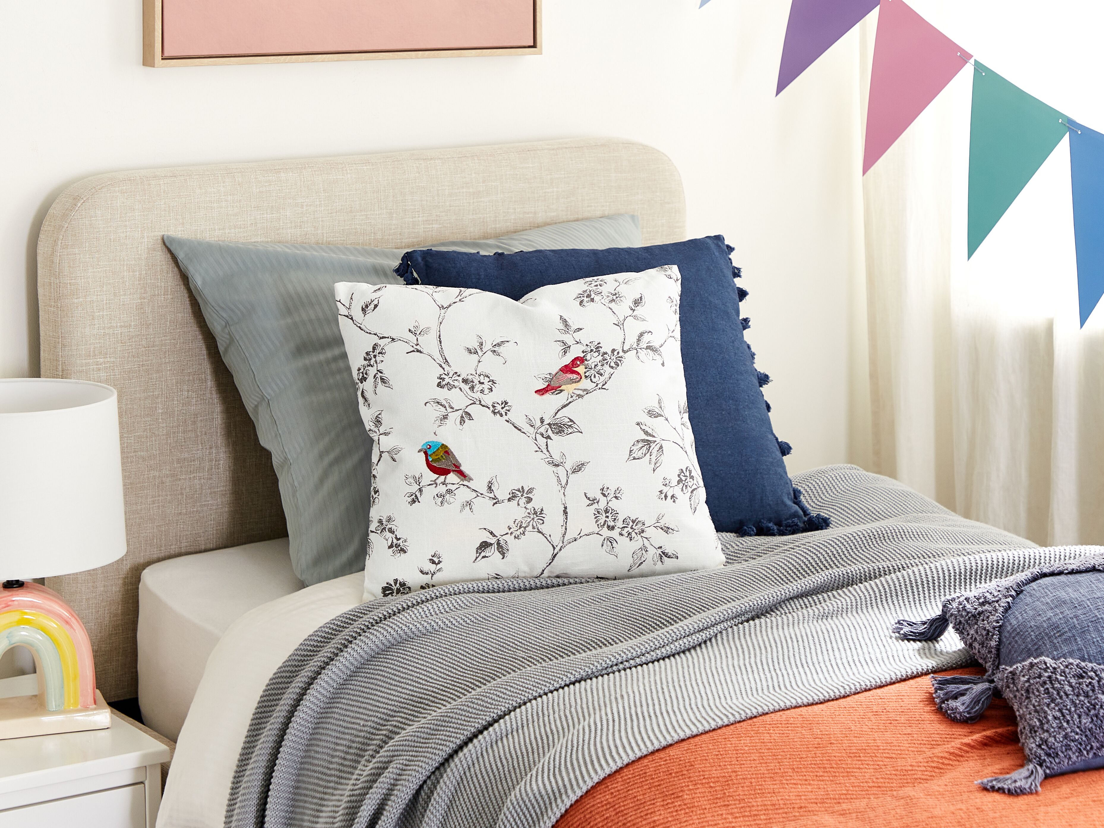 Throw Cushion DILLENIA Cotton 45 x 45 cm White