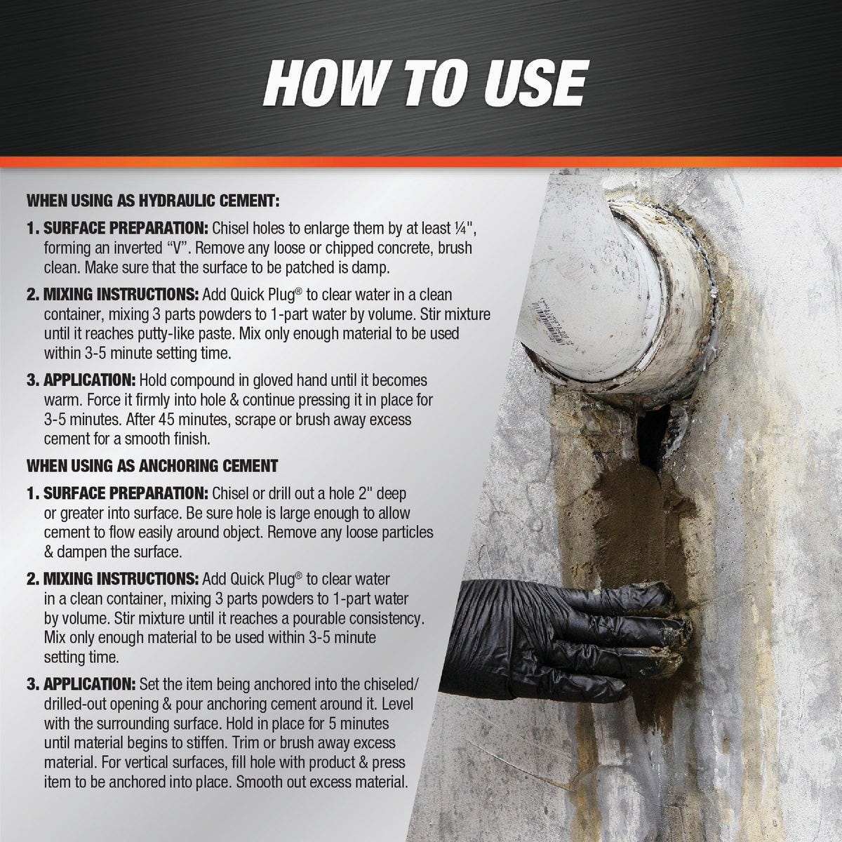 Dap 5 Lb. Quick Plug Hydraulic & Anchoring Cement, Gray