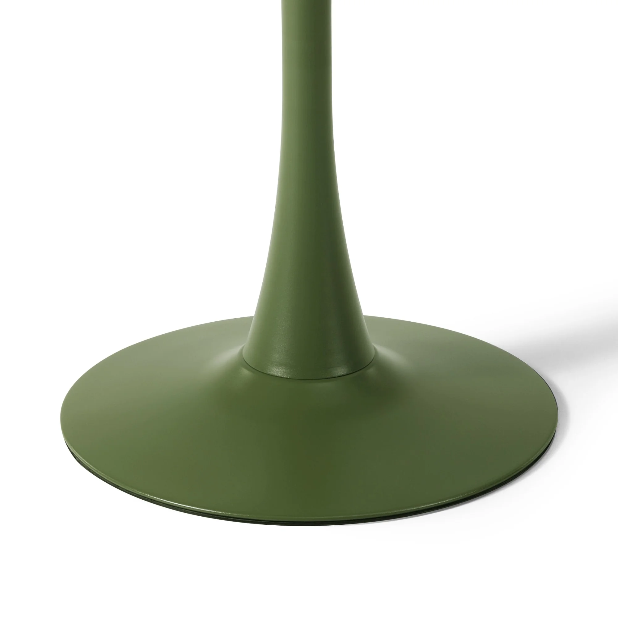WestinTrends Playa 3-Piece Outdoor Round Metal Dining Table Set And Stackable Resin Patio Dining Side Chairs, Olive Green - Image 17