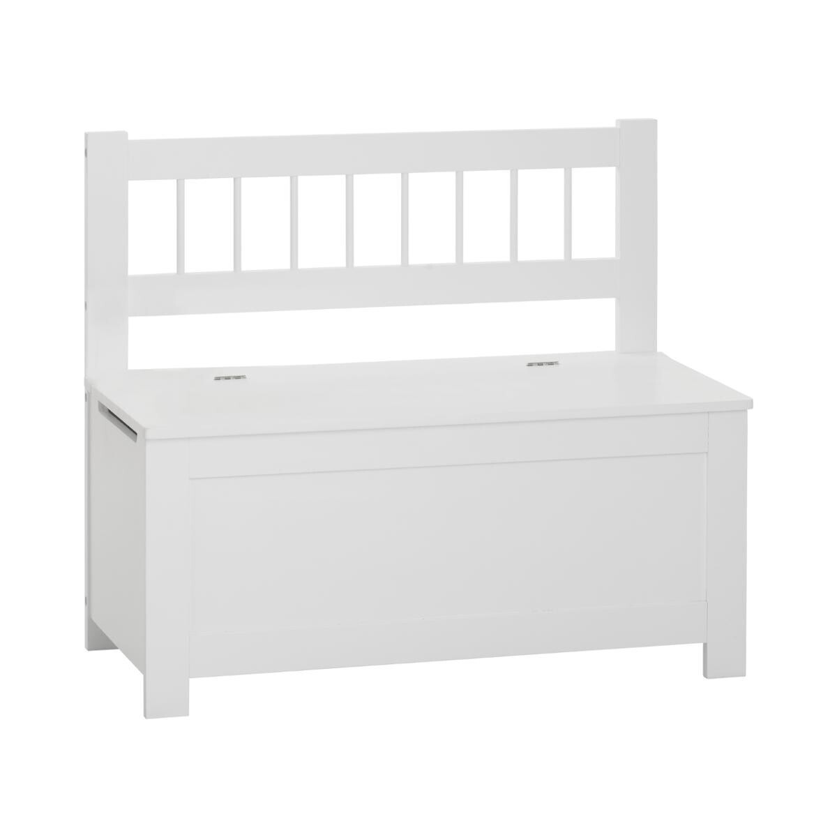 Kids chest bench White, 75.5x64 cm