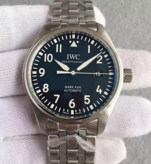 Replica IWC MKF Mark XVIII IW3270 Blue Dial SS Bracelet A2892 - Top club