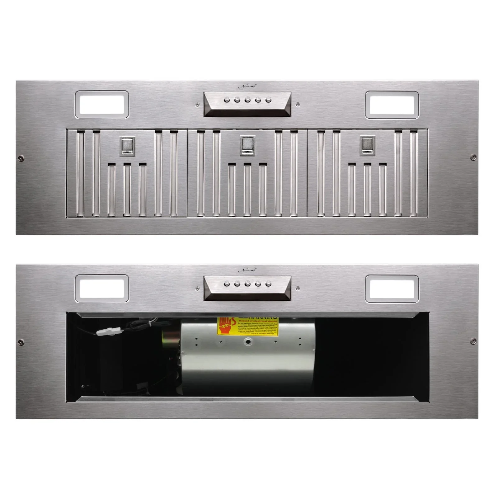 Akicon Ducted Range Hood Insert, Stainless Steel, 3-Speed 600 CFM, 36in Cold
