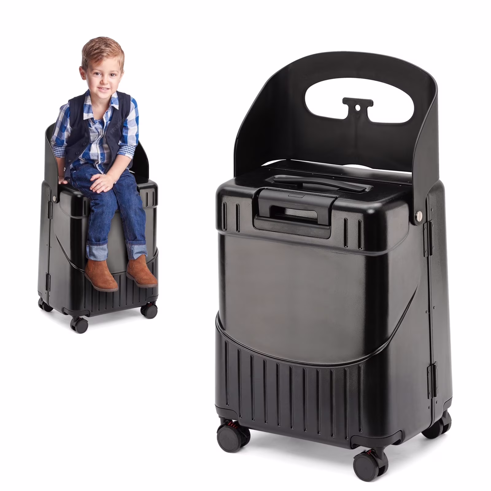 22 Inch TSA Lock Luggage with for Kids& Adult,Check in Lockable Spinner Wheels Free Luggage Cover and Safety Seatbelt Travel Suitcase