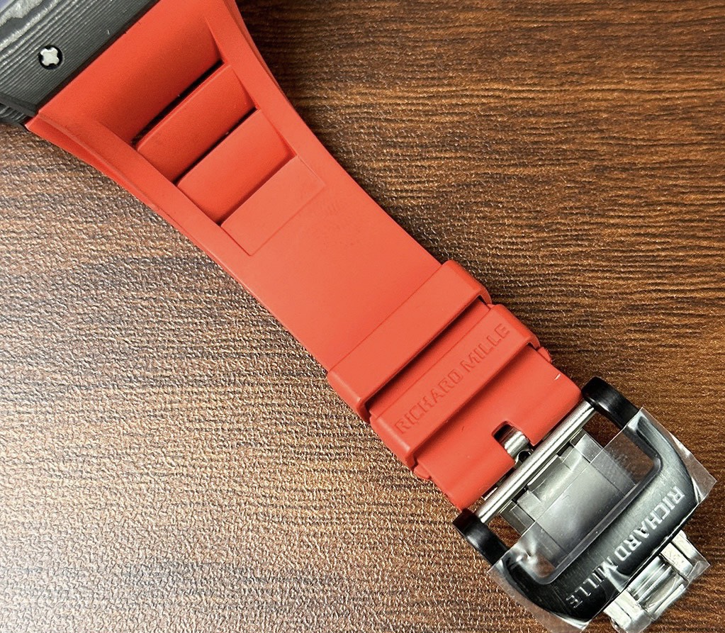 Richard Mille RM35-02 Replica Watch Skeleton Red Rubber Strap 44mm - Top club