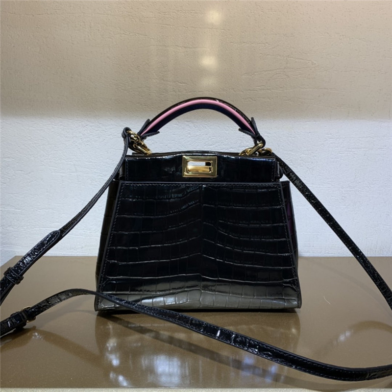 Fendi Peekaboo Mini Leather Tote - Replicaclubs