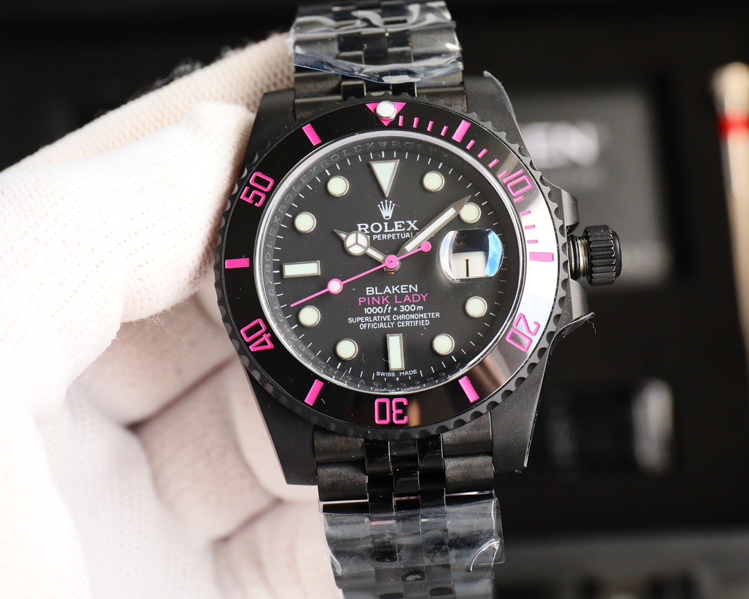 Rolex Dark Legend Submariner - DLC Black Finish - 40MM - Rose Red(1:1 replica) - Top club