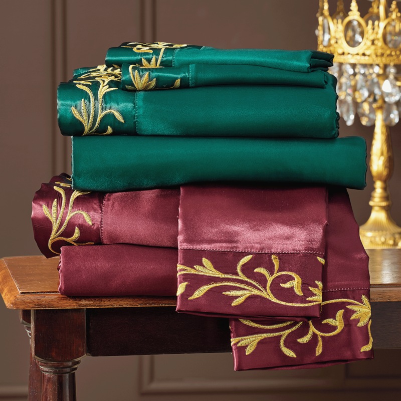 Anastasia Satin Sheets - MIDNIGHT VELVET CATALOG