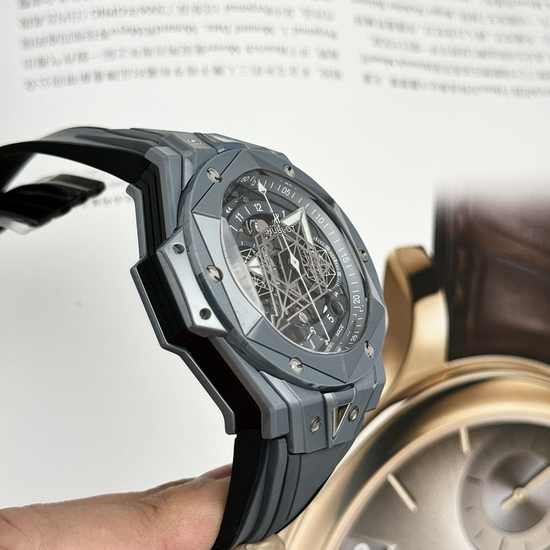 Hublot Best Replica Watch Big Bang Sang Bleu II Gray Ceramic BBF 45mm - Top club