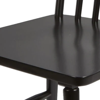 Better Homes & Gardens Gerald Classic Black Wood Dining Chairs, Set of 2