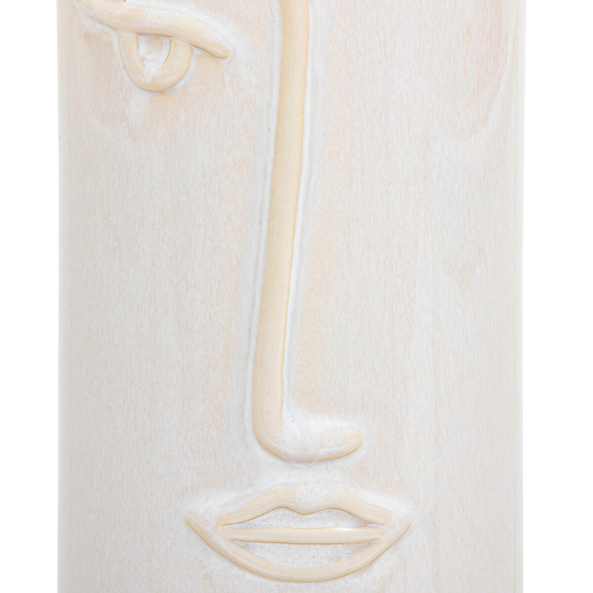"Soleya" face vase, ceramic White, H.25 cm