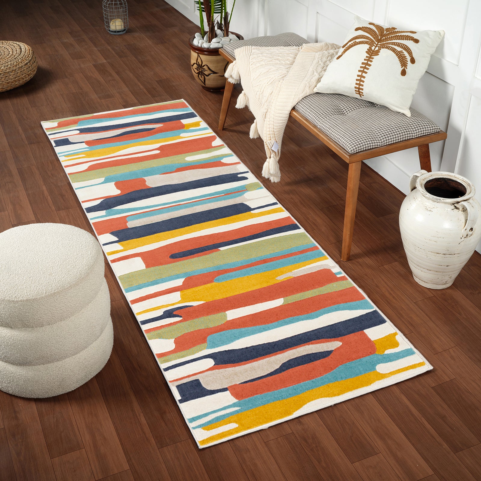 Blokker Pincel Runner Vloerkleed 80 x 220 cm - Terra