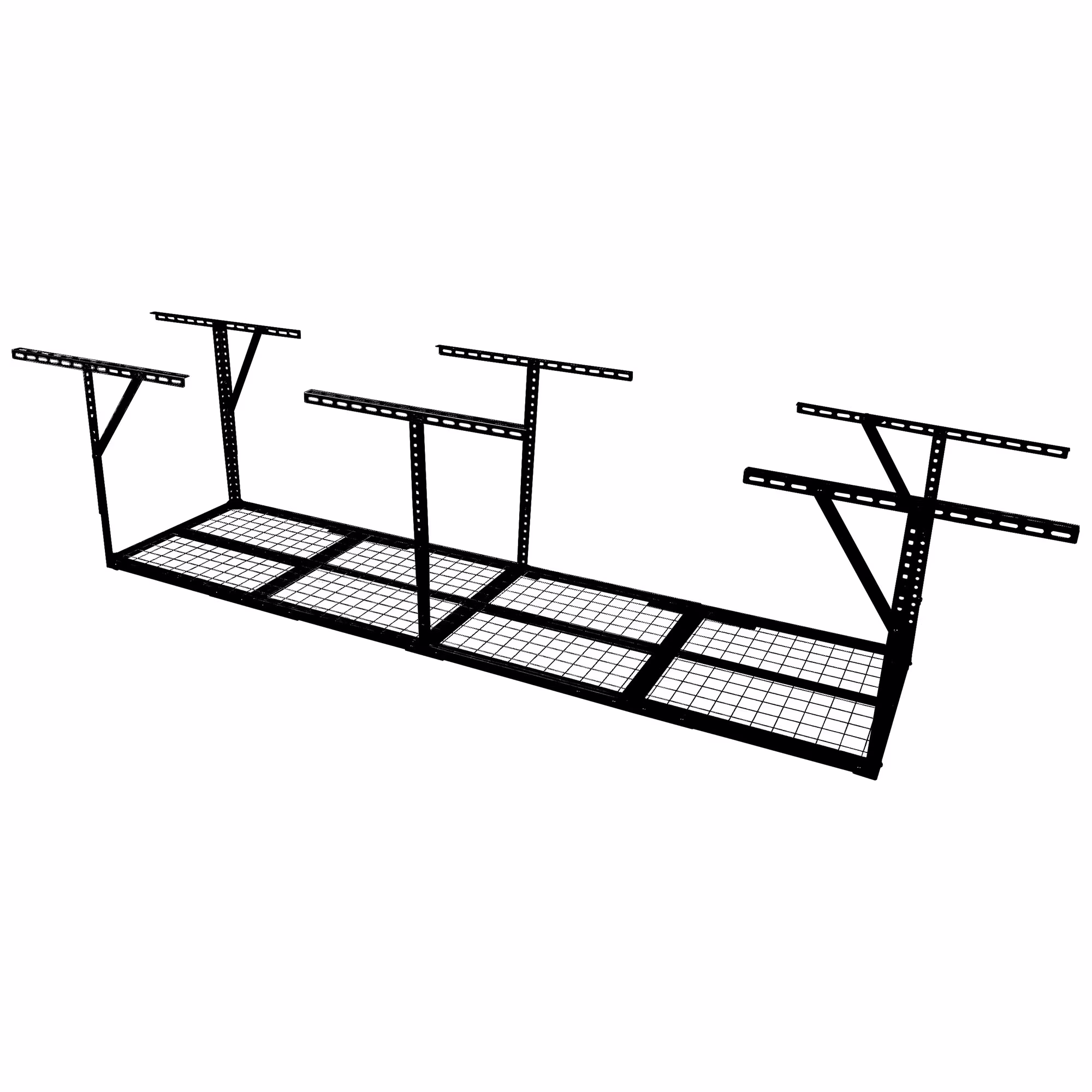 2x8FT Overhead Garage Storage Rack,Adjustable Storage Organization System,Heavy Duty Metal Garage Ceiling Storage Racks,450lbs Weight Capacity