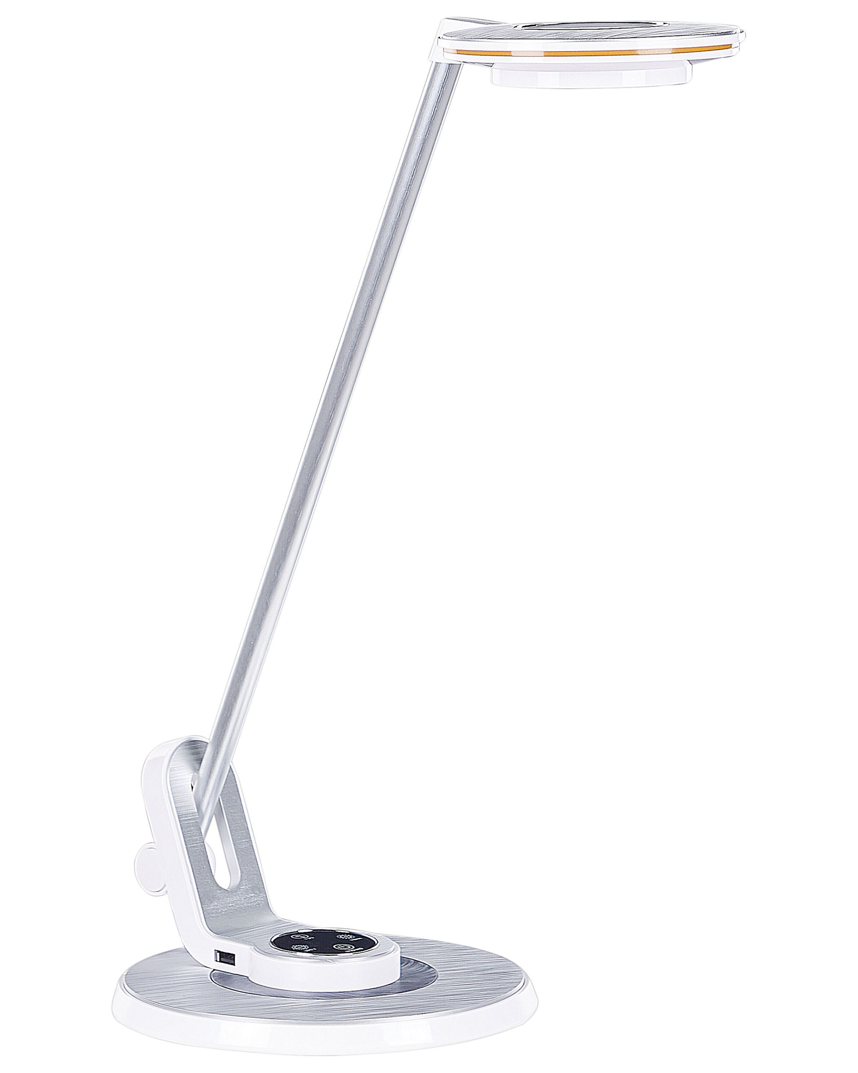 LED Desk Lamp CORVUS with Dimmer Metal White/ Silver