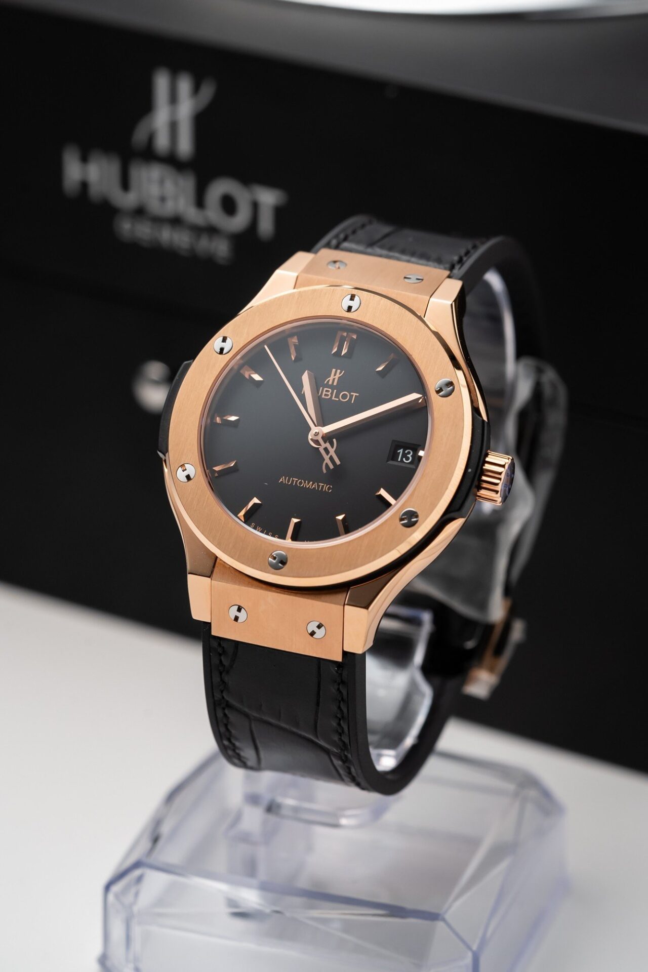 Hublot Classic Fusion King Gold Black Replica Watch JJF Factory 38mm - Top club