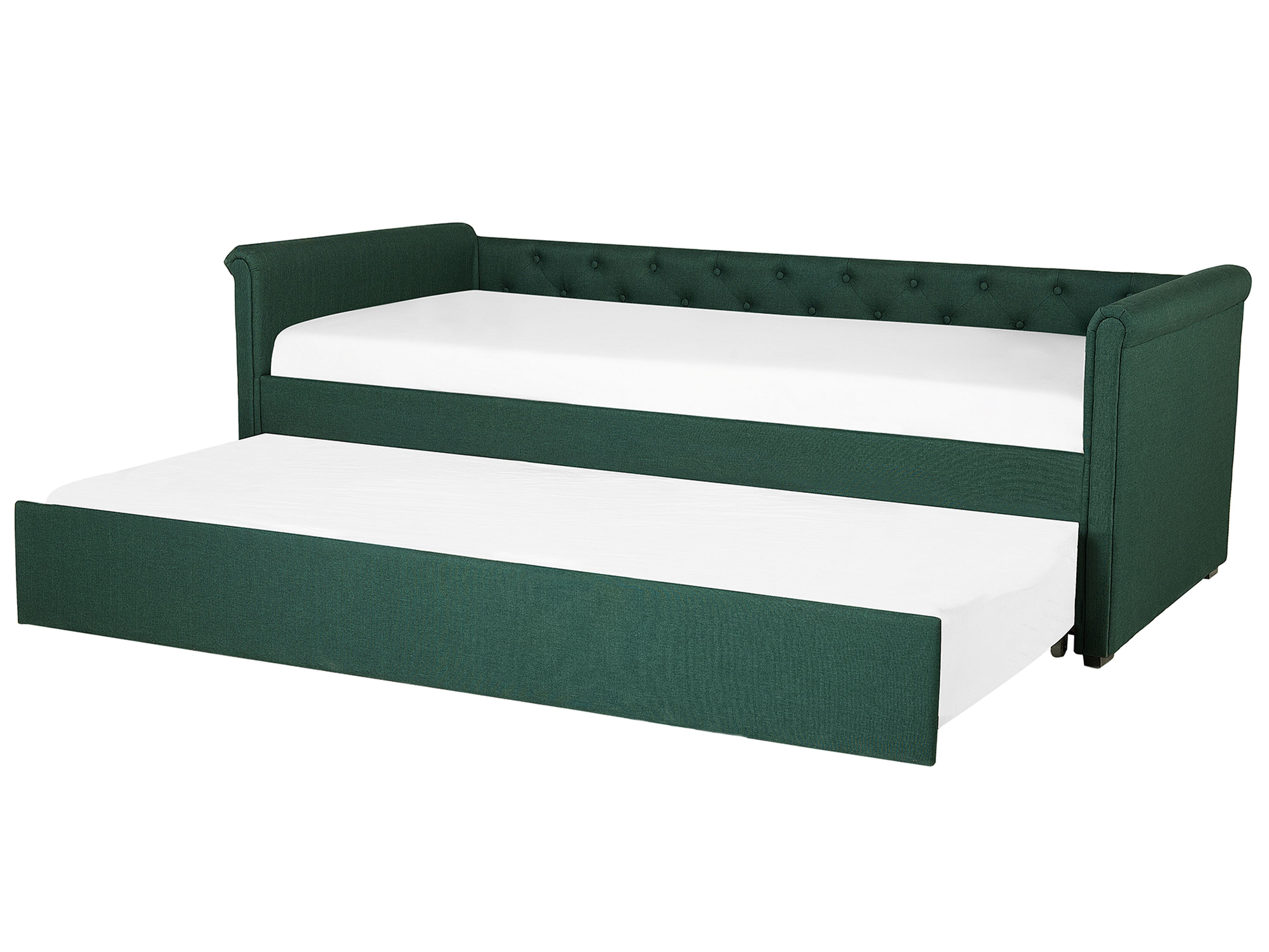 Trundle Bed Fabric LIBOURNE 80 x 200 cm (EU Small Single) Dark Green