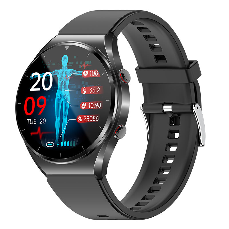 Slimme Gezondheidsmonitor Smartwatch met EKG, HRV en Bloeddrukmeting - Compact en Gebruiksvriendelijk