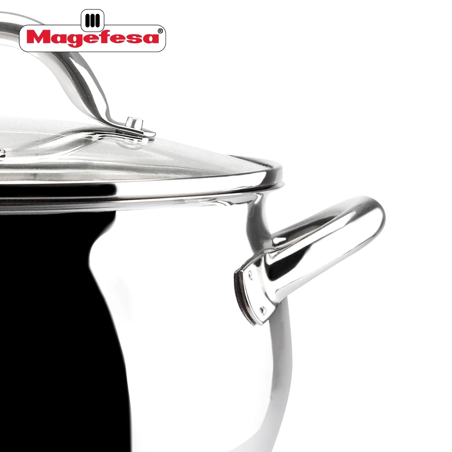 Magefesa Kuchen 9-Piece Stainless Steel Cookware Set, Includes Four Pots and a Frying Pan with Glass Lids and Ergonomic Handles, Suitable for All types of Stovetops including Induction - Image 7