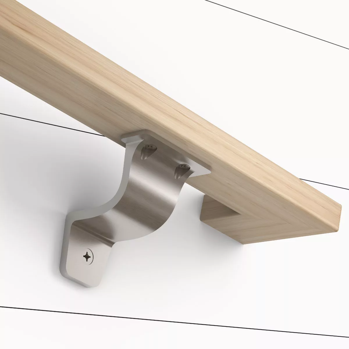 National Hardware 3 In. Satin Nickel Cooper Handrail Bracket