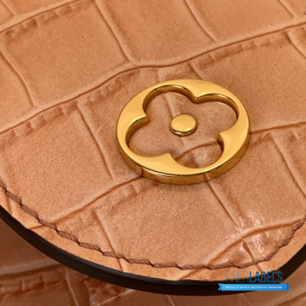Blush Croc-Embossed Mini Handbag with Top Handle1:1High-quality replica