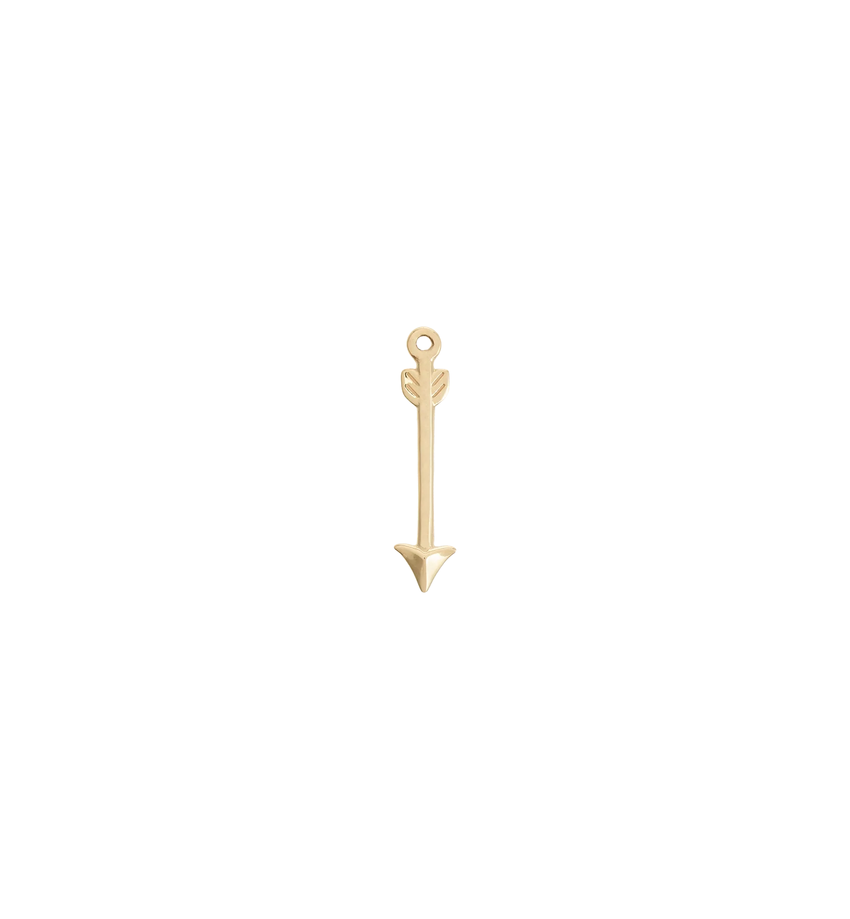 Tiny Arrow Charm 14K