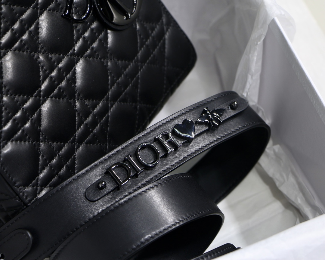 Small Lady Dior My Abcdior Bag Black/Grey/White For Women 8in/20cm1:1High-quality replica