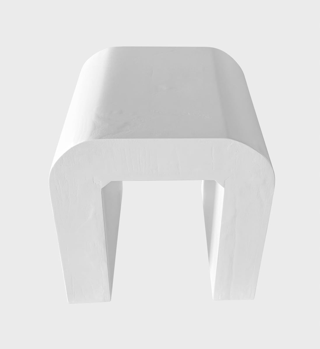 Taboret ESCURO drewniany biały 40x44x48 cm