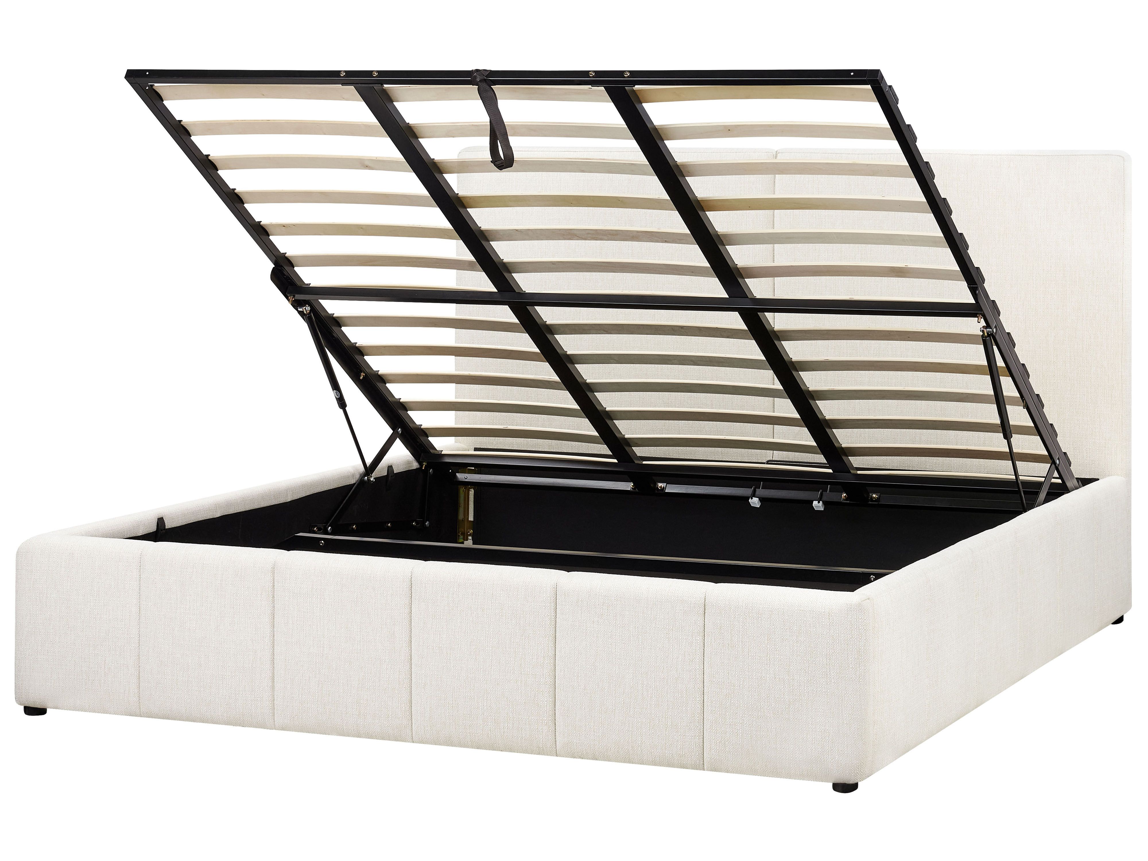 Ottoman Bed Fabric CASTELNAVET 180 x 200 cm (EU Super King) Off-White