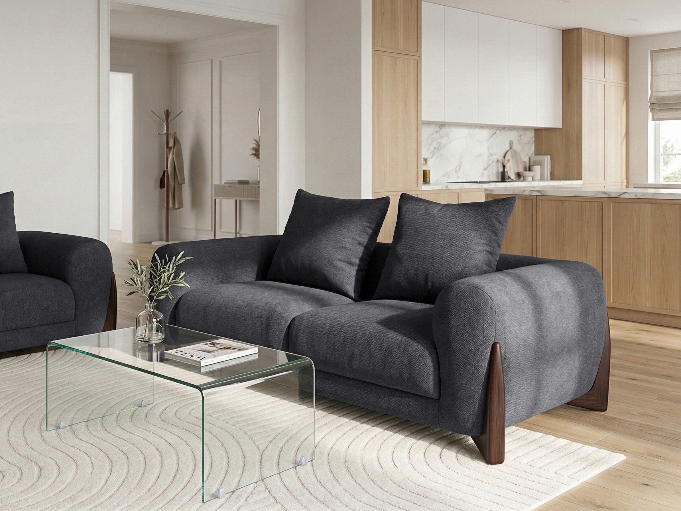 Sofa 2 Seater VINLIDEN Black