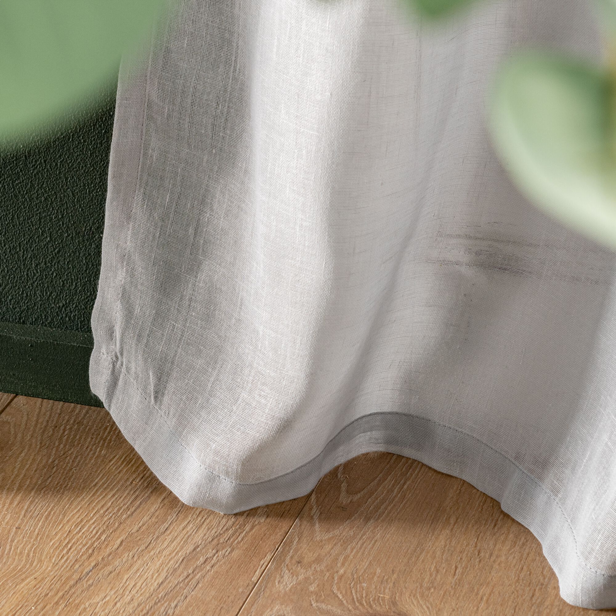DUNE - Voilage à œillets en polyester 135x250cm - gris borie