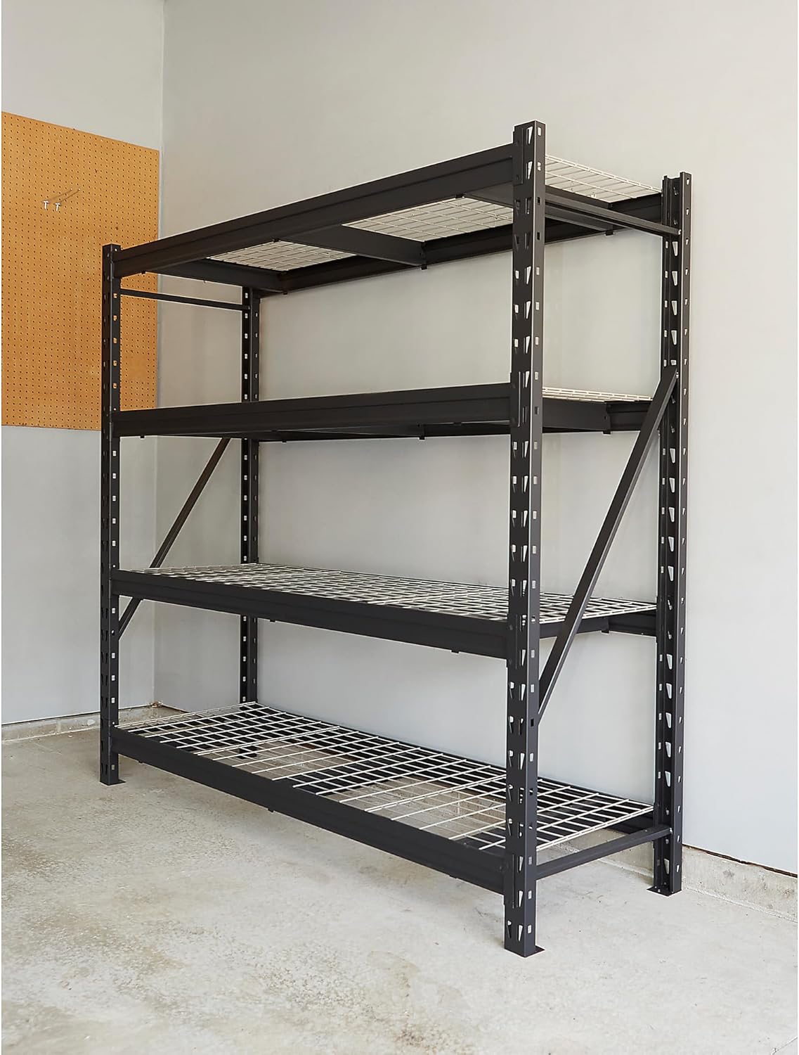 Ironton 4-Tier Industrial Steel Shelving Unit, 8,000-Pound Load Capacity, Garage Storage Rack, 77