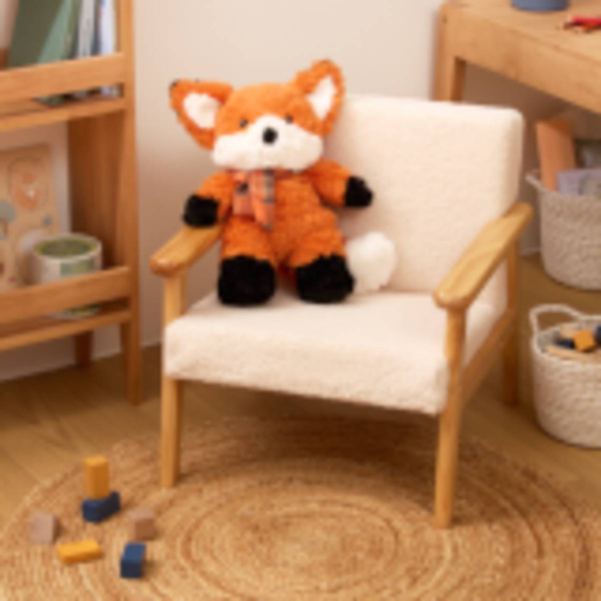 Children's plush fox "Ginger" H.32 cm, Multicolor