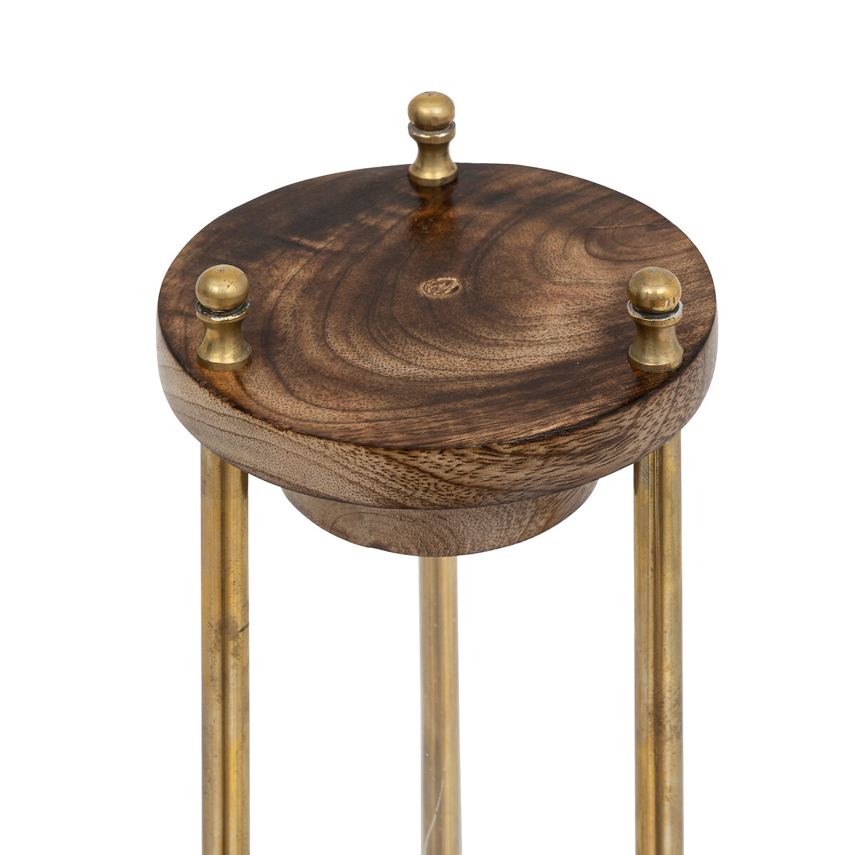 "Sarah" glass hourglass Mango wood, H.38 cm