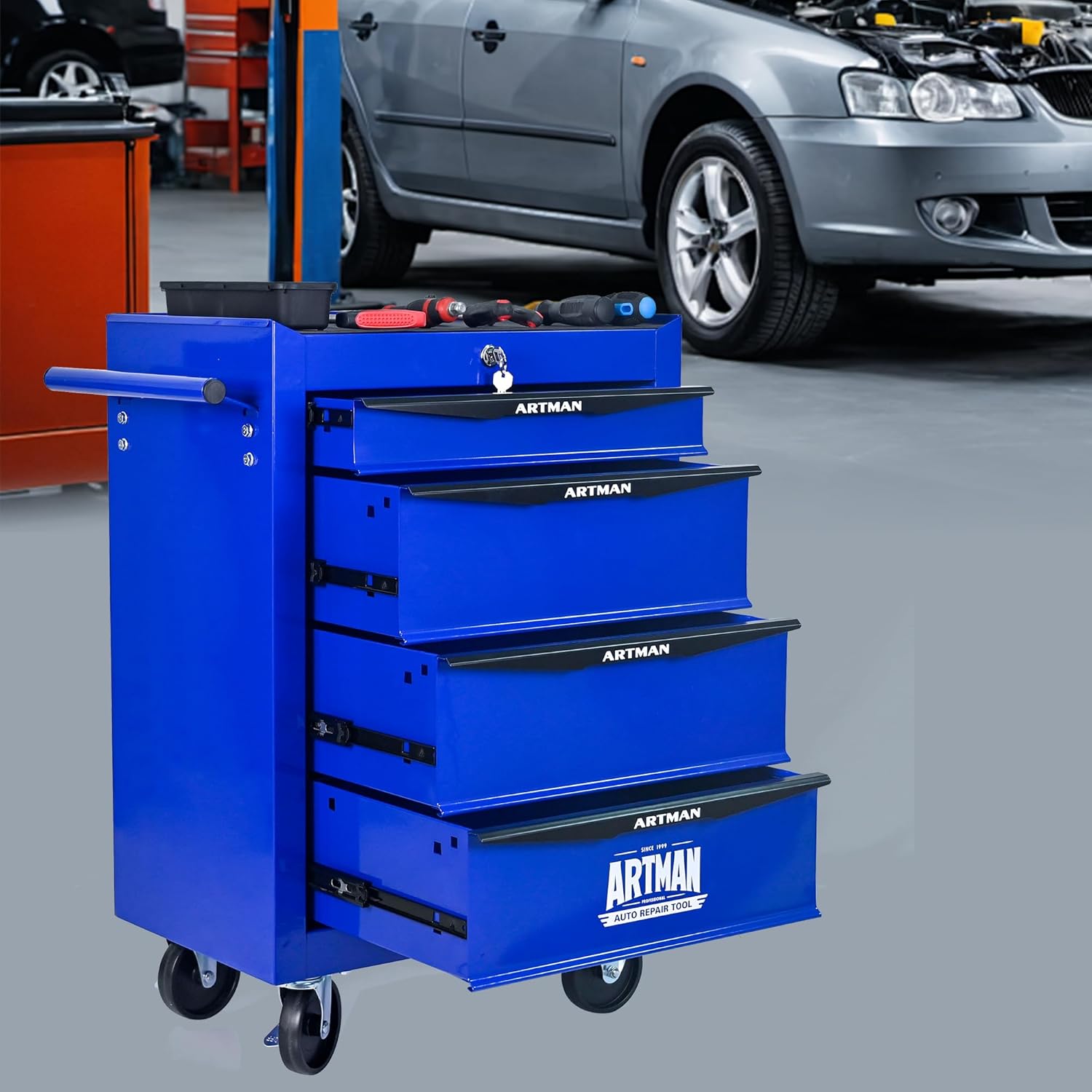 RYH 4 Drawers Rolling Tool Chest - 13
