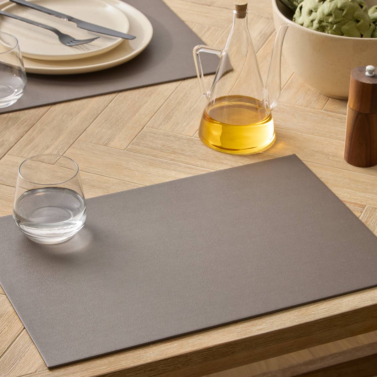 Placemat "Max" PU - Polyurethane, 45x30 cm, Brown