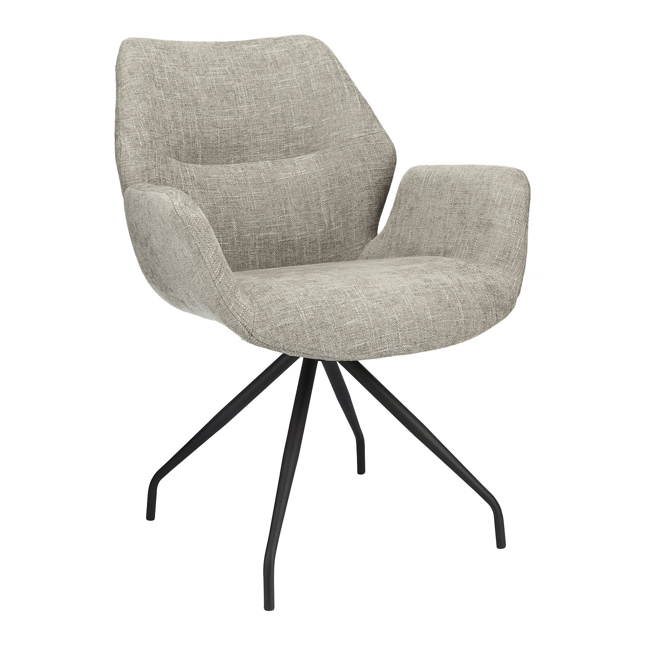 Blokker Cas Eetkamerstoel - Polyester - Taupe