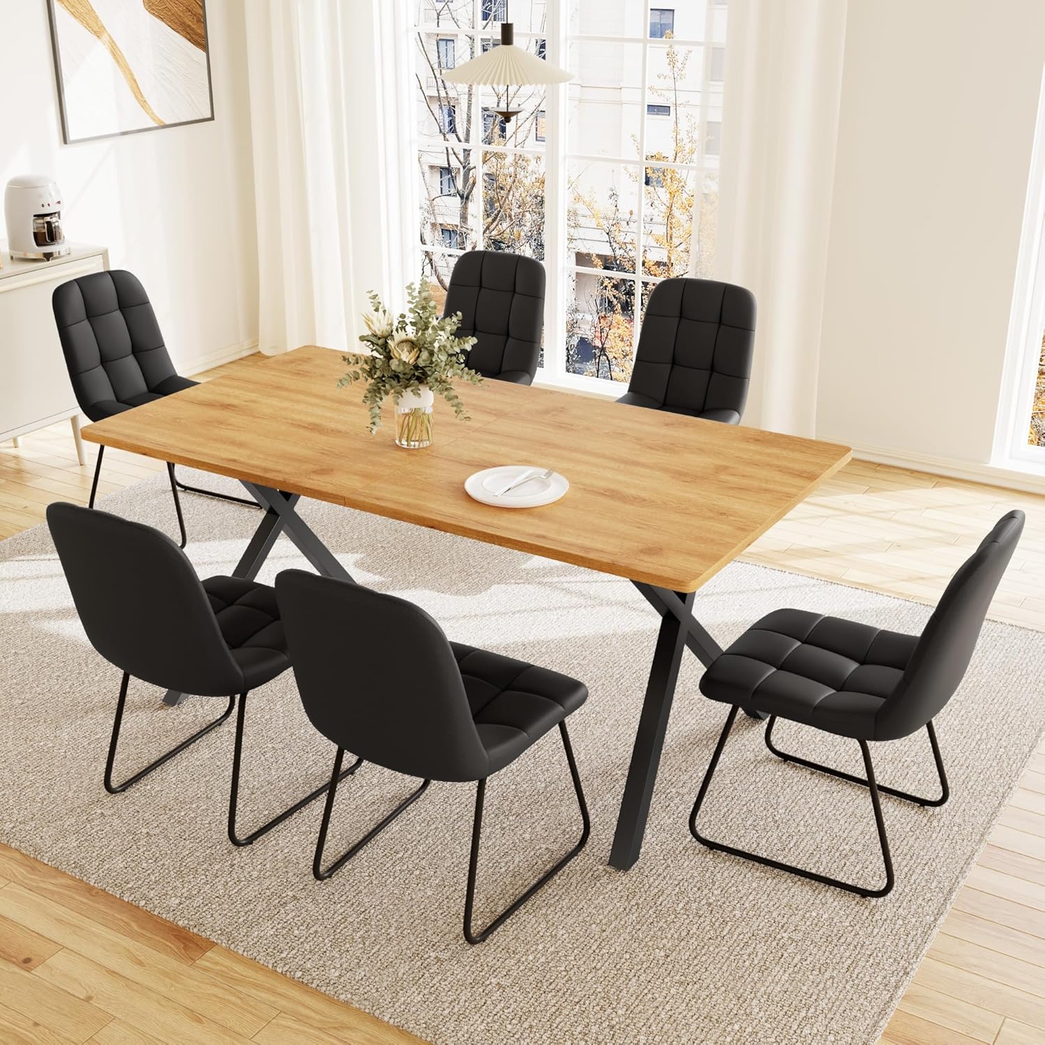 7-Piece Dining Table Set for 6 People, 63
