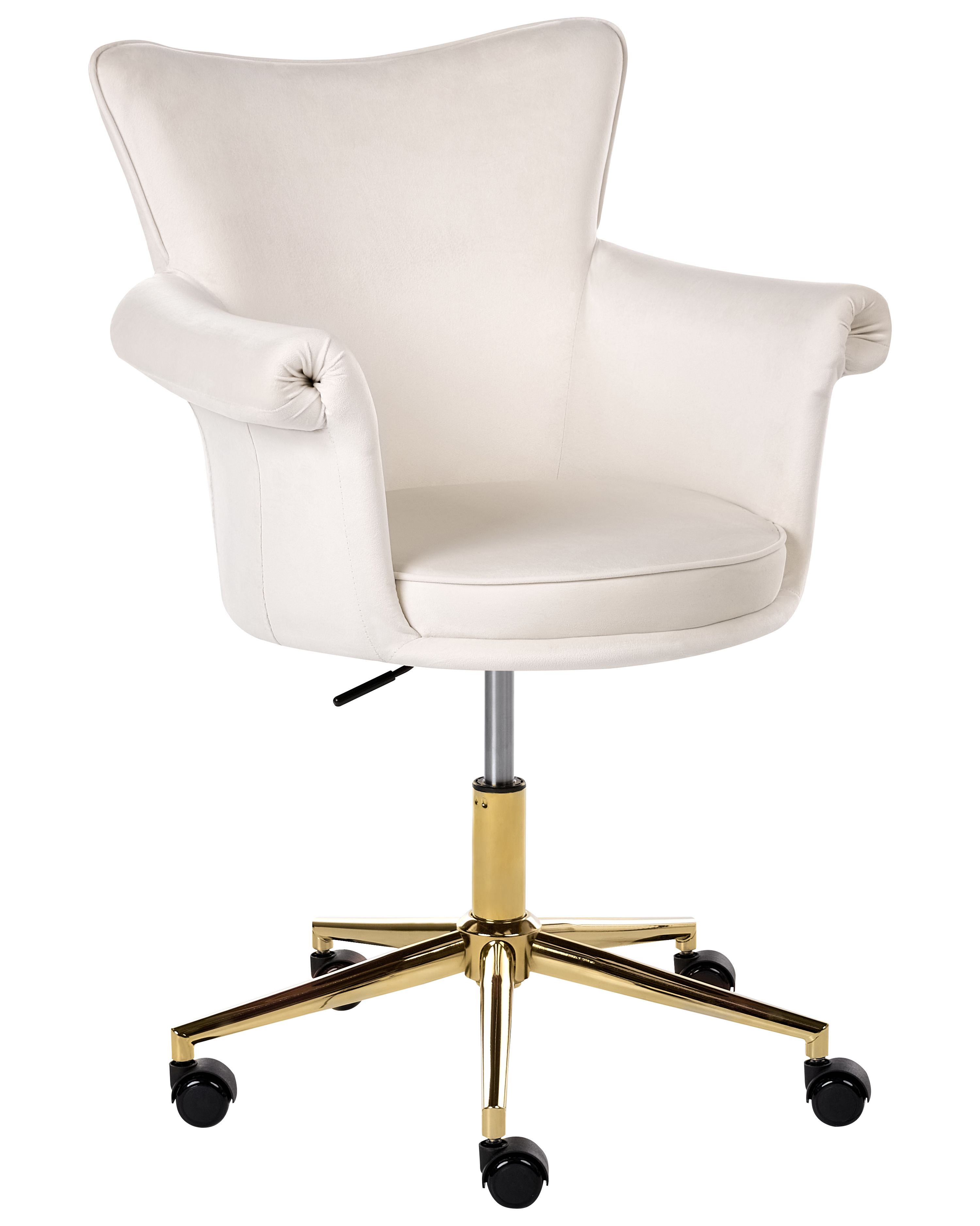 Desk Chair VELENCIA Velvet Off-White