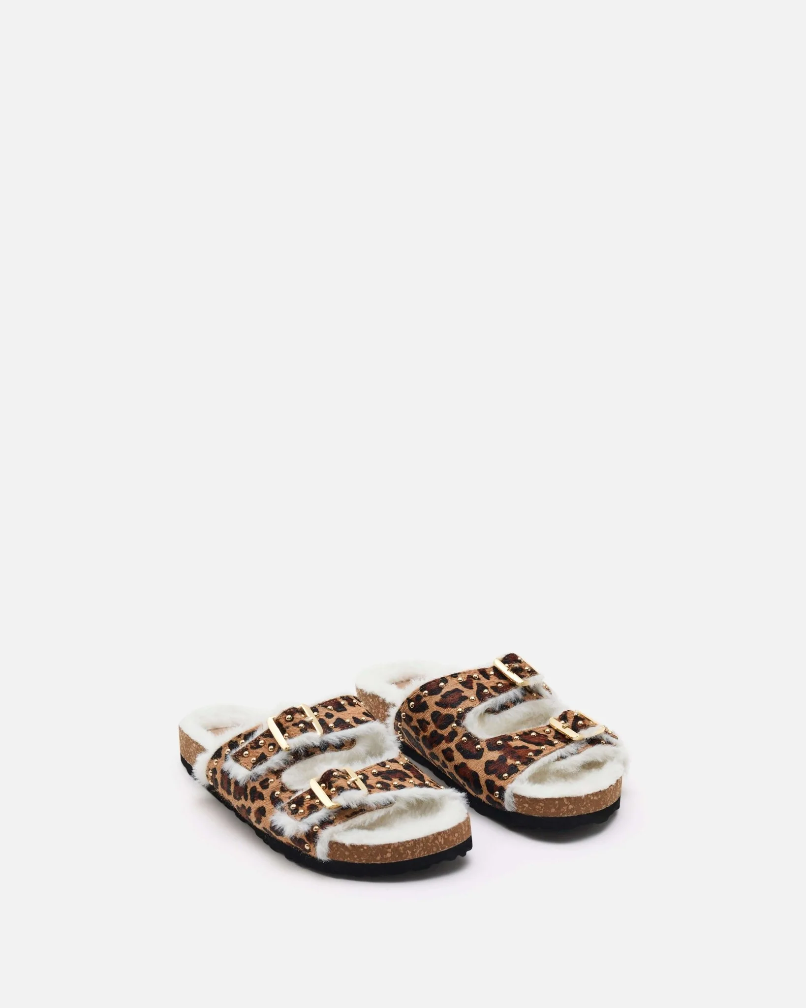 MULES IRENE/PONY - En cuir imprimé léopard