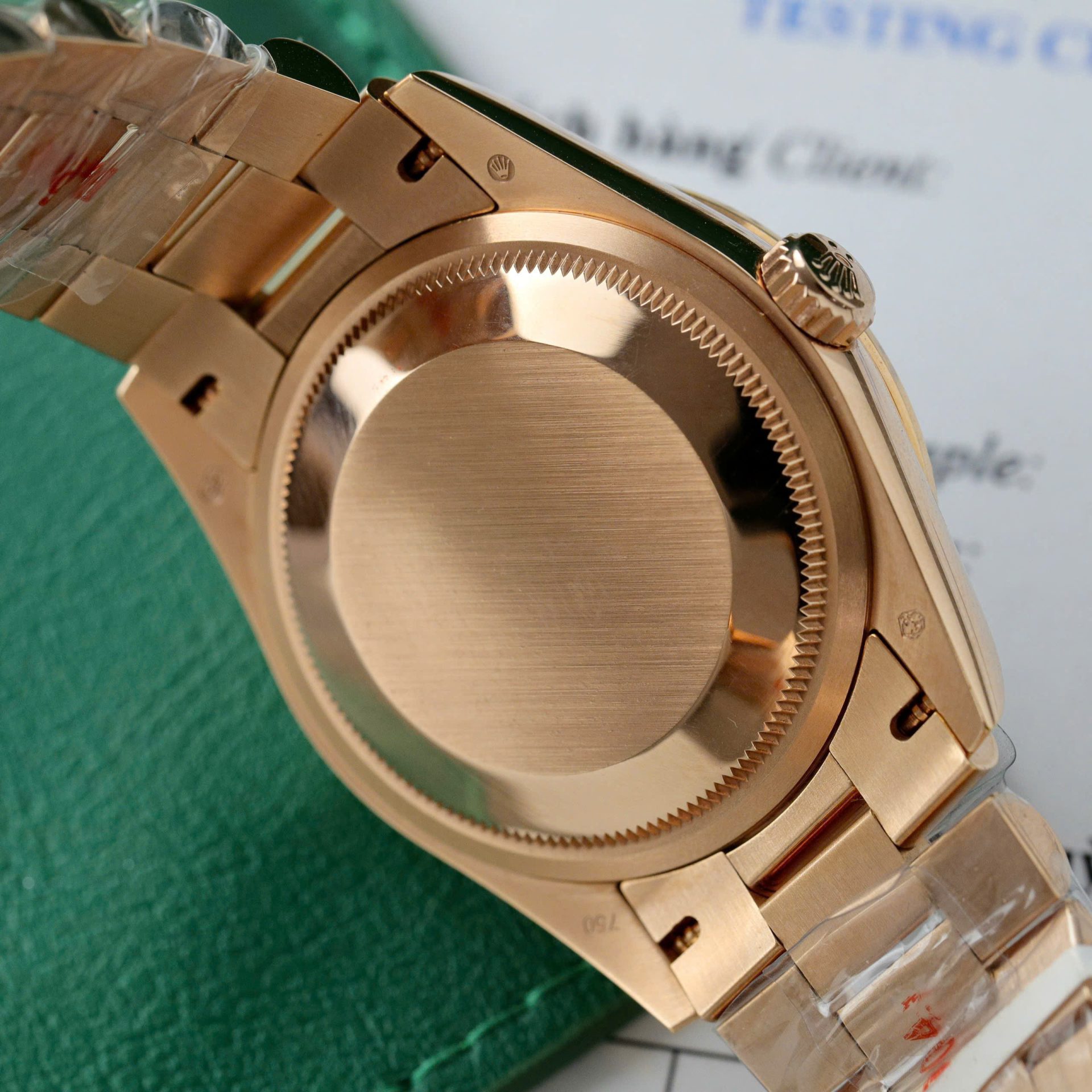 Rolex Day-Date Dial Mother Of Pearl Best Replica Watch Custom Gold Wrapped 36mm - Top club