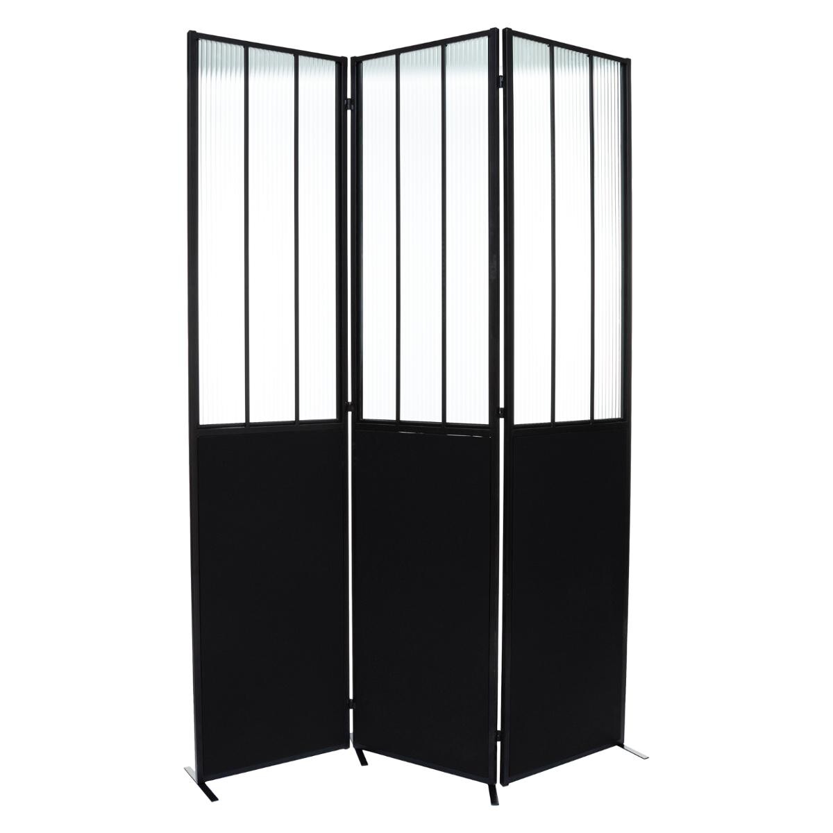 Screen "Atelier" Metal and glass, H.170 cm